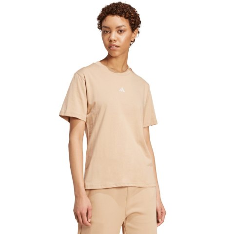 Koszulka damska adidas Essentials Small Logo Cotton beżowa JY4963 Adidas
