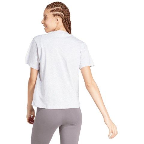 Koszulka damska adidas Essentials Small Logo Cotton jasnoszary melanż JC5945 Adidas