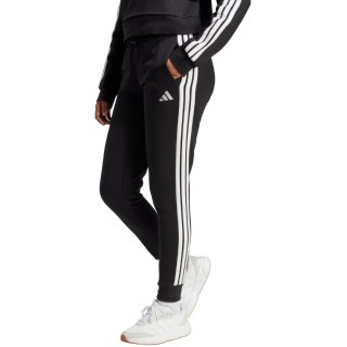 Spodnie damskie adidas Essentials 3-Stripes Fleece Slim czarno-białe JX2543 Adidas