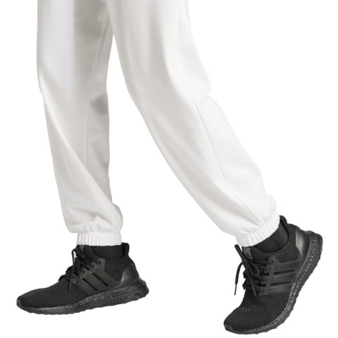 Spodnie damskie adidas Essentials Small Logo French Terry Cuffed białe JD9923 Adidas