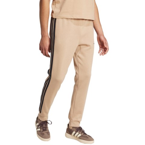 Spodnie męskie adidas Essentials 3-Stripes Fleece beżowe JX0712 Adidas