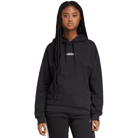 Bluza damska adidas Essentials Linear French Terry Hoodie czarna JV7841 Adidas