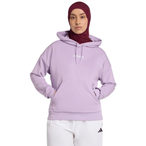 Bluza damska adidas Essentials Linear French Terry Hoodie fioletowa JY0036 Adidas