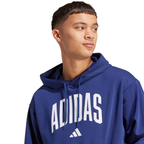 Bluza męska adidas Collegiate Hoodie ciemnoniebieska KC3874 Adidas