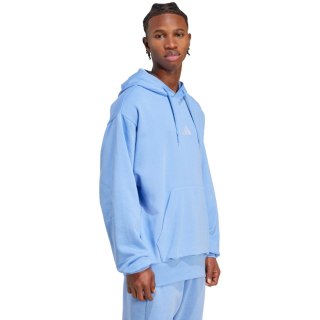 Bluza męska adidas Essentials Feelcozy Fleece Hoodie jasnoniebieska JX3312 Adidas