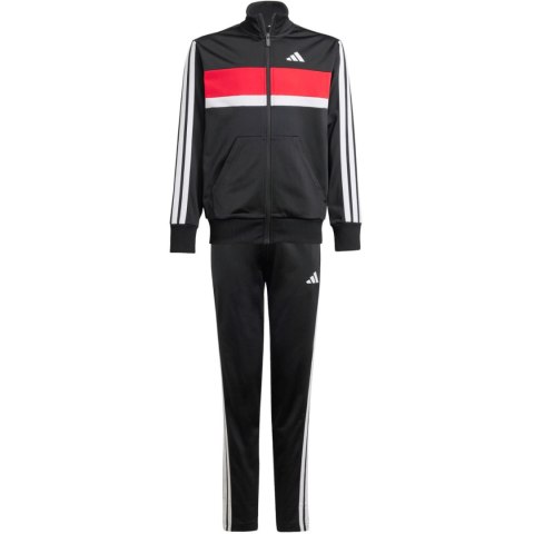 Dres dla dzieci adidas Seasonal Essentials Tiberio 3-Stripes czarno-czerwono-biały JC7519 Adidas