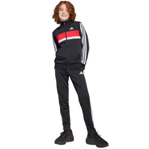 Dres dla dzieci adidas Seasonal Essentials Tiberio 3-Stripes czarno-czerwono-biały JC7519 Adidas