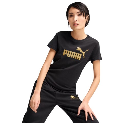 Koszulka damska Puma Ess Metallic No.1 Logo czarna 631536 51 Puma