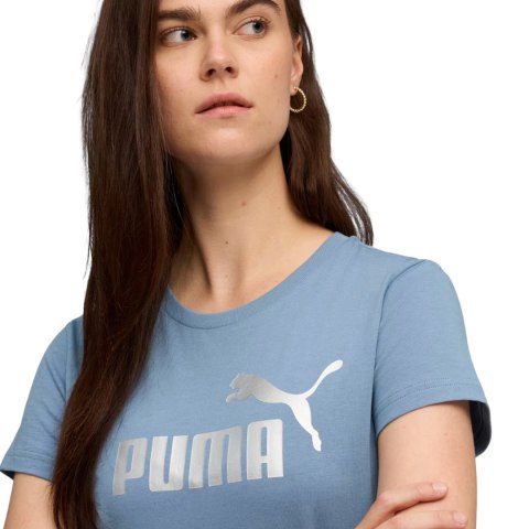Koszulka damska Puma Ess Metallic No.1 Logo niebieska 631536 34 Puma