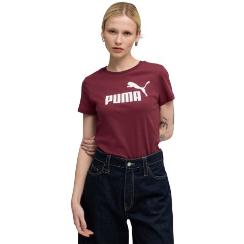 Koszulka damska Puma Ess No.1 Logo Tee (s) burgundowa 682371 96 Puma
