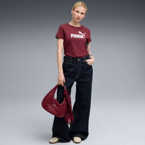 Koszulka damska Puma Ess No.1 Logo Tee (s) burgundowa 682371 96 Puma