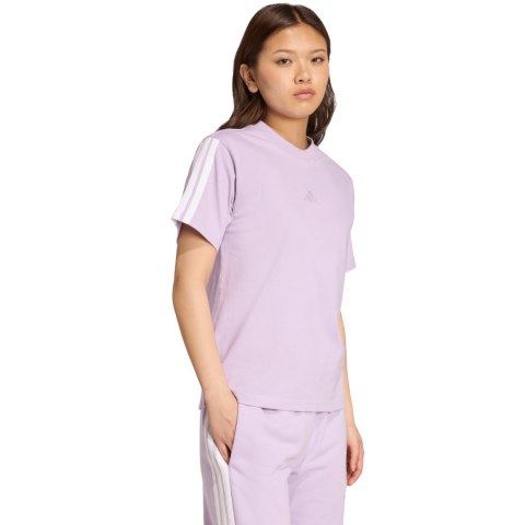 Koszulka damska adidas Essentials 3-Stripes Cotton jasnofioletowa JV7362 Adidas