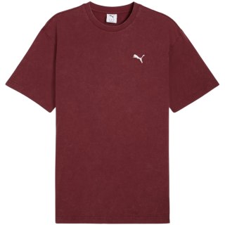 Koszulka męska Puma Ess Elevated Relaxed Wash Tee bordowa 688048 96 Puma