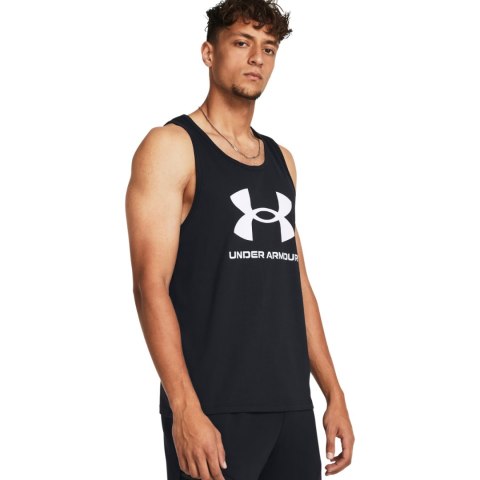 Koszulka męska Under Armour Sportstyle Logo Tank czarna 1382883 001 Under Armour