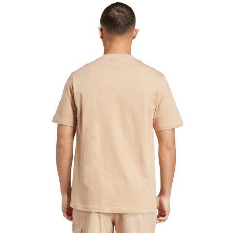 Koszulka męska adidas Essentials Small Logo Single Jersey beżowa JX5657 Adidas