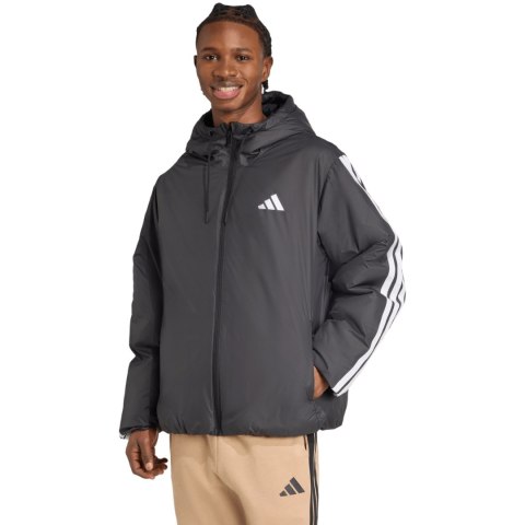 Kurtka męska adidas Essentials Climawarm 3-Stripes Insulated Hooded czarna JM4042 Adidas