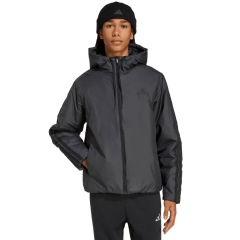 Kurtka męska adidas Essentials Climawarm 3 Stripes Insulated Hooded czarna KB8149 Adidas