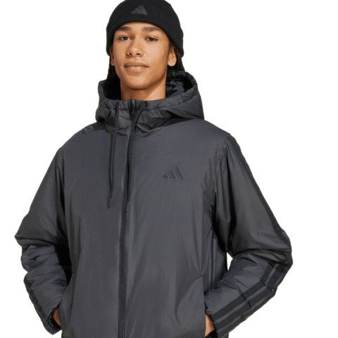 Kurtka męska adidas Essentials Climawarm 3 Stripes Insulated Hooded czarna KB8149 Adidas