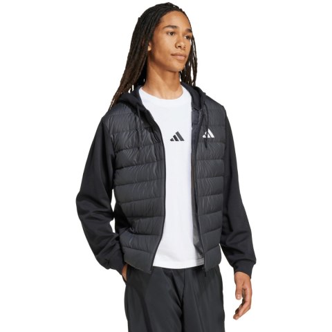 Kurtka męska adidas Essentials Climawarm Hybrid Down Hooded czarna KA5251 Adidas