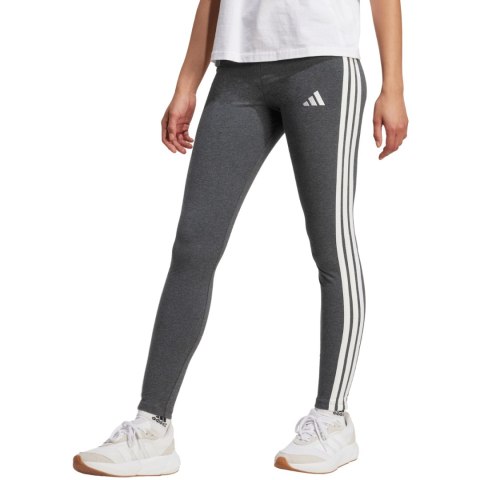 Legginsy damskie adidas Essentials 3-Stripes Cotton szare JZ3299 Adidas
