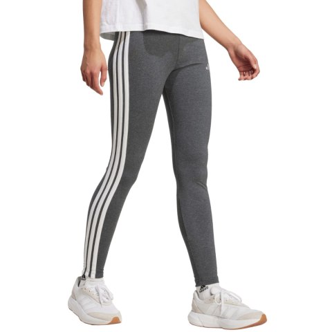 Legginsy damskie adidas Essentials 3-Stripes Cotton szare JZ3299 Adidas