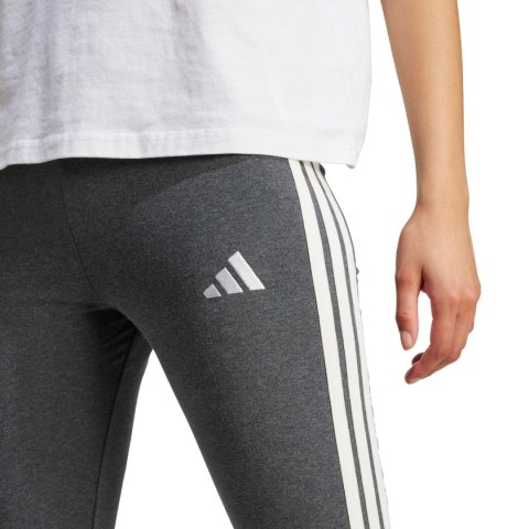 Legginsy damskie adidas Essentials 3-Stripes Cotton szare JZ3299 Adidas