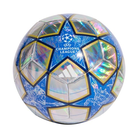 Piłka nożna adidas UCL Training 25/26 League Stage Foil srebrno-niebieska JP1549 Adidas teamwear