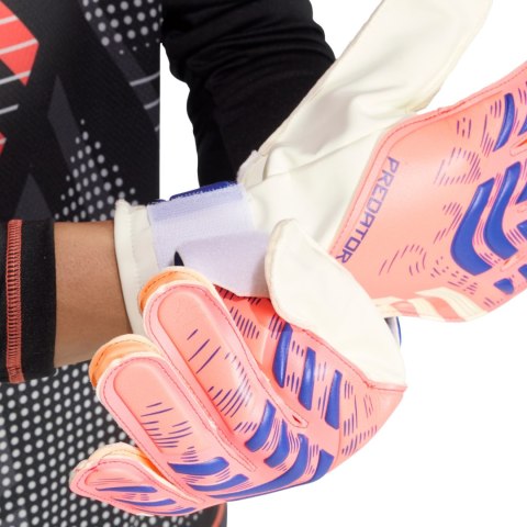 Rękawice bramkarskie adidas Predator Glove Training biało-pomarańczowe JN5355 Adidas teamwear