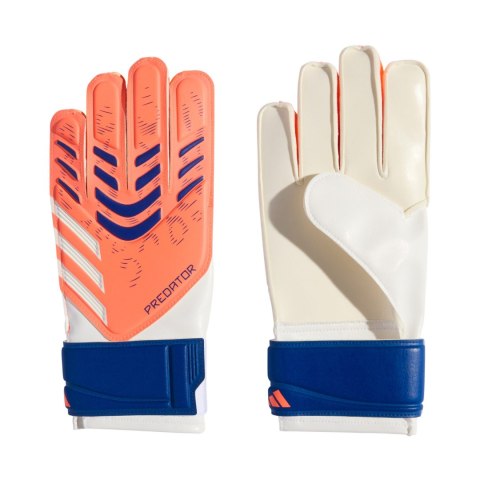 Rękawice bramkarskie dla dzieci adidas Predator Glove Training biało-pomarańczowe JN5361 Adidas teamwear