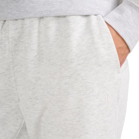 Spodnie damskie 4F CAS F1138 chłodny jasny szary melanż 4FWMM00TTROF1138 27M 4F