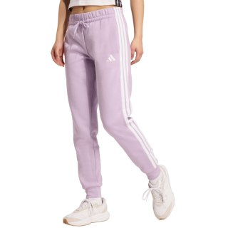 Spodnie damskie adidas Essentials 3-Stripes Fleece Slim różowe JY3097 Adidas