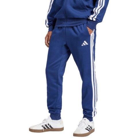 Spodnie męskie adidas Essentials 3-Stripes Fleece niebieskie JD1859 Adidas