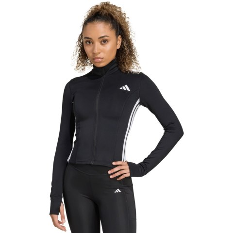 Bluza damska adidas Workout Essentials 3-Stripes Zip Through czarna KB7843 Adidas