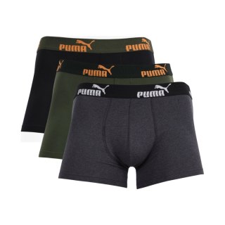 Bokserki męskie Puma 3-pack szare, zielone, czarne 100003547 3731/003 020 Puma