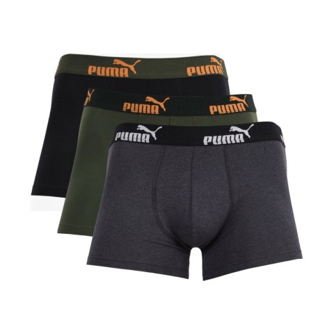 Bokserki męskie Puma 3-pack szare, zielone, czarne 100003547 3731/003 020 Puma