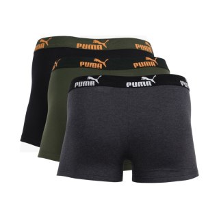 Bokserki męskie Puma 3-pack szare, zielone, czarne 100003547 3731/003 020 Puma