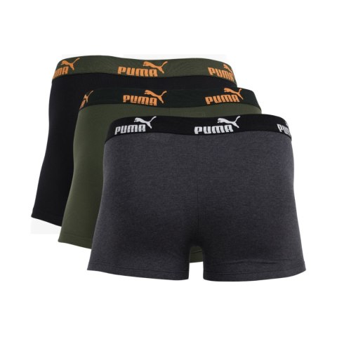 Bokserki męskie Puma 3-pack szare, zielone, czarne 100003547 3731/003 020 Puma