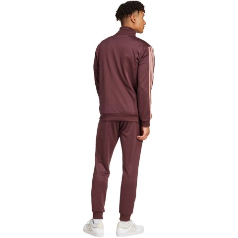 Dres męski adidas Sportswear Basic 3-Stripes French Terry brązowy JI8872 Adidas