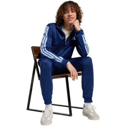 Dres męski adidas Sportswear Basic 3-Stripes French Terry niebieski JI8873 Adidas