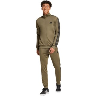 Dres męski adidas Sportswear Basic 3-Stripes Tricot Tracksuit khaki JI8854 Adidas