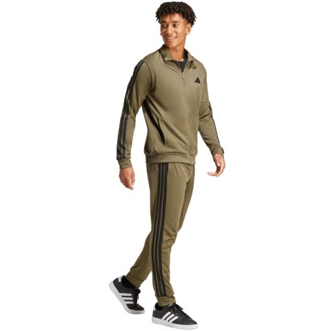 Dres męski adidas Sportswear Basic 3-Stripes Tricot Tracksuit khaki JI8854 Adidas