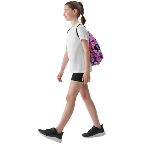 Komplet dla dziewczynki 4F koszulka, spodenki, worek F082 głęboka czerń 4FJWAW25TAPSF082 20S 4F