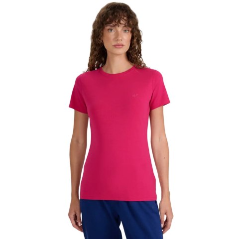 Koszulka damska 4F F2439 ciemny róż 4FWAW25TTSHF2439 53S 4F