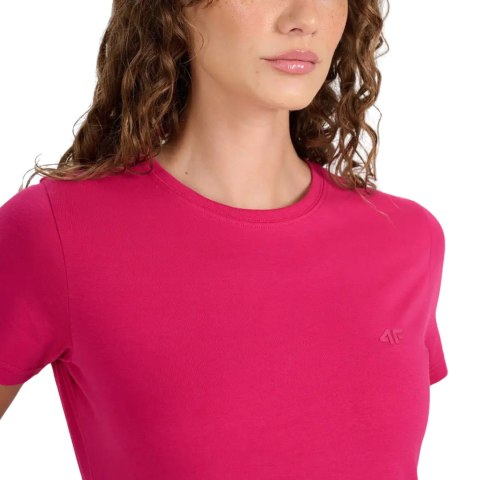 Koszulka damska 4F F2439 ciemny róż 4FWAW25TTSHF2439 53S 4F