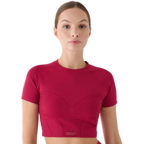 Koszulka damska 4F FNK F1737 burgund 4FRAW24TFTSF1737 60S 4F