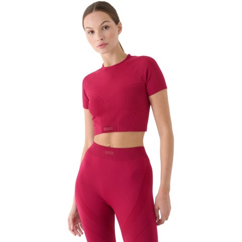 Koszulka damska 4F FNK F1737 burgund 4FRAW24TFTSF1737 60S 4F