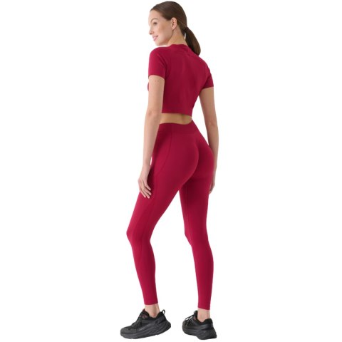 Koszulka damska 4F FNK F1737 burgund 4FRAW24TFTSF1737 60S 4F