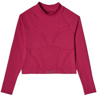 Koszulka damska 4F Longsleeve FNK F483 burgund 4FRAW24TFLOF483 60S 4F