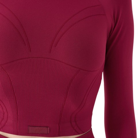 Koszulka damska 4F Longsleeve FNK F483 burgund 4FRAW24TFLOF483 60S 4F