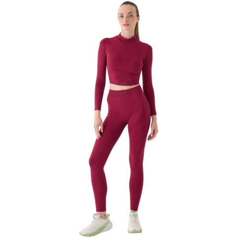 Koszulka damska 4F Longsleeve FNK F483 burgund 4FRAW24TFLOF483 60S 4F